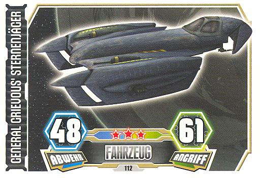 Force Attax - Serie 3 - General Grievous' Sternenjäger - Nr. 112