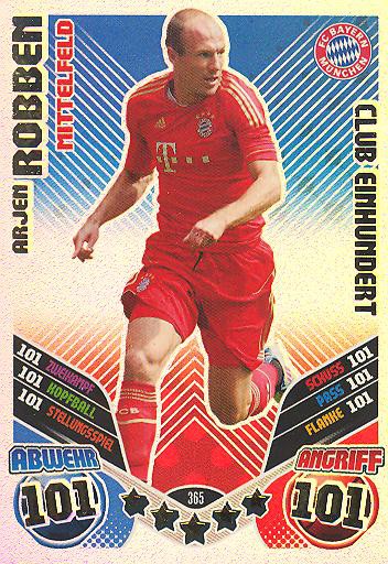 Arjen Robben - Club 100 - Match Attax 11/12