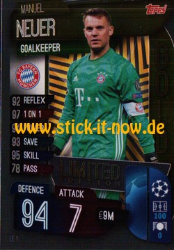 Match Attax Champions League 2019/20 - Nr. LE 1 (Limited Edition)