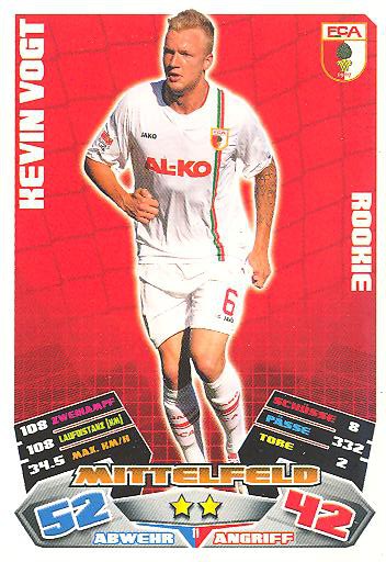 Match Attax 12/13 - Kevin Vogt - FC Augsburg - Nr. 11