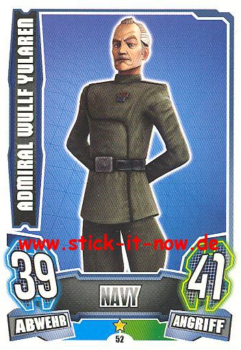 Force Attax - Star Wars - Clone Wars - Serie 4 - ADMIRAL WULLF YULAREN - Nr. 52