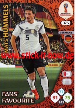 Adrenalyn XL "WM Russia 2018" - Nr. 375 (FANS FAVOURITE)