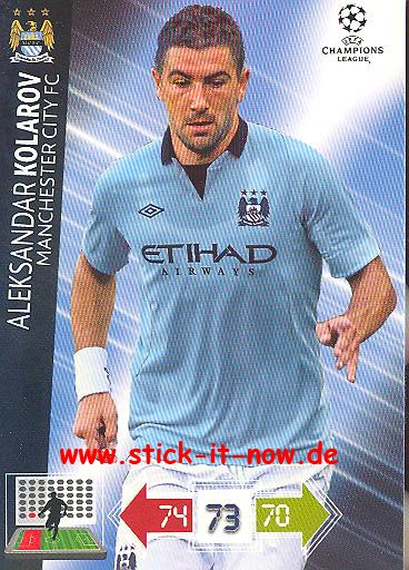 Panini Adrenalyn XL CL 12/13 - Manchester City - Aleksandar Kolarov