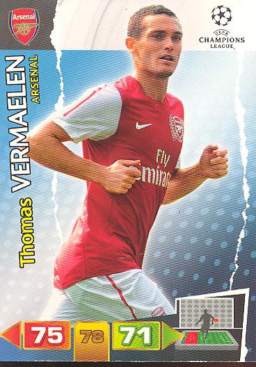 Thomas Vermaelen - Panini Adrenalyn XL CL 11/12 - FC Arsenal