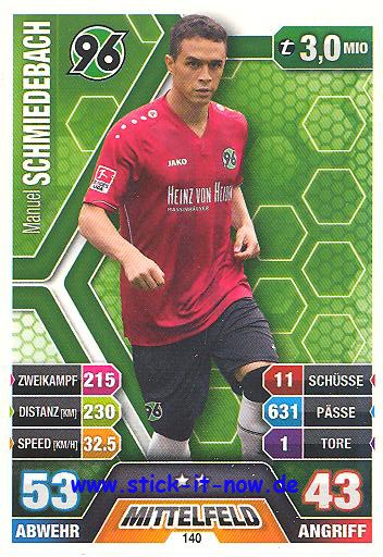 Match Attax 14/15 - Manuel SCHMIEDEBACH - Hannover 96 - Nr. 140