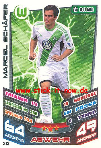 Match Attax 13/14 - VfL Wolfsburg - Marcel Schäfer - Nr. 313