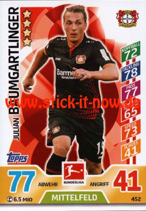 Topps Match Attax Bundesliga 17/18 EXTRA - Nr. 452