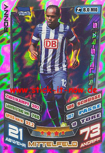 Match Attax 13/14 - Hertha BSC - Ronny - Star-Spieler - Nr. 31