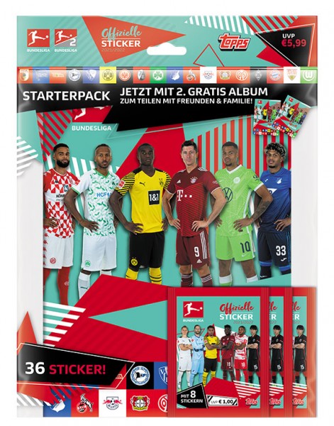 Topps Fußball Bundesliga 2021/22 "Sticker" (2021) - Starter-Set