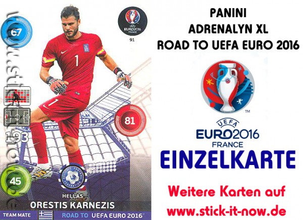 Adrenalyn XL - Road to UEFA Euro 2016 France - Nr. 91