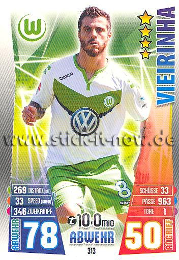 Match Attax 15/16 - VIEIRINHA - VfL Wolfsburg - Nr. 313