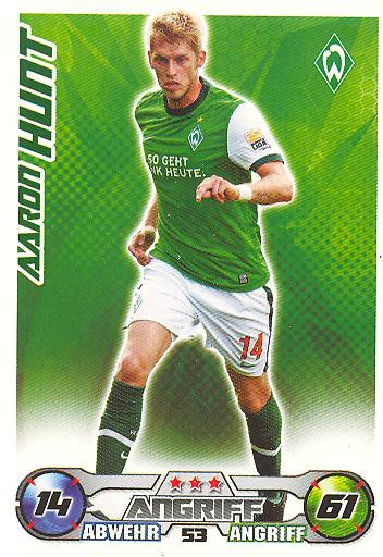 Match Attax 09/10 - AARON HUNT - SV Werder Bremen - Nr. 53