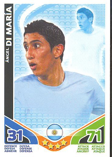 Match Attax WM 2010 - GER/Edition - ANGEL DI MARIA - Argentinien