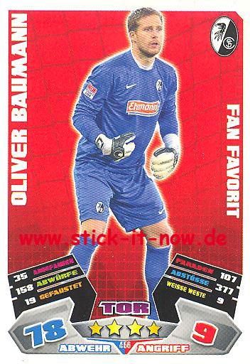 Match Attax 12/13 EXTRA - Oliver Baumann - SC Freiburg - FAN FAVORIT - Nr. 456