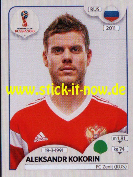 Panini WM 2018 "Sticker" - Aleksandr Kokorin - Russland