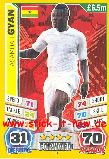 Match Attax "World Stars WM 2014" - ASAMOAH GYAN - Nr. 131