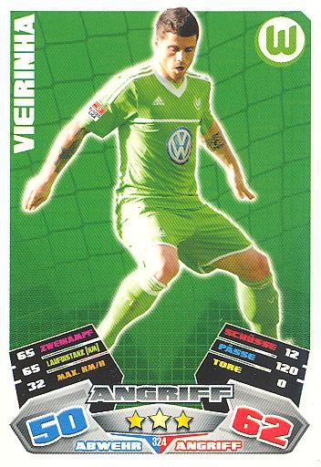 Match Attax 12/13 - Vieirinha - VfL Wolfsburg - Nr. 324