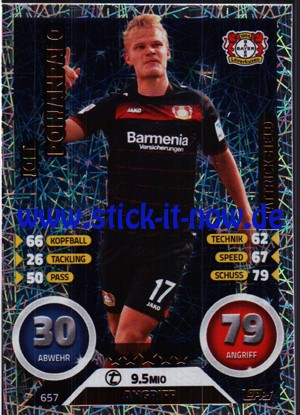 Topps Match Attax Bundesliga 16/17 Extra - Nr. 657 (Hattrick-Held)