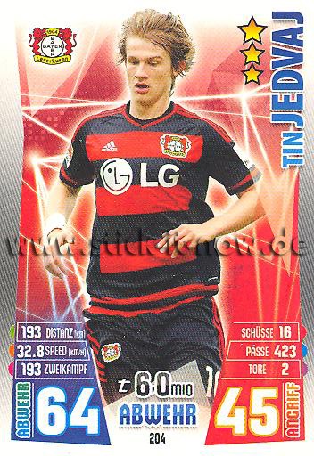 Match Attax 15/16 - Tin JEDVAJ - Bayer 04 Leverkusen - Nr. 204