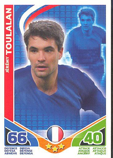 Match Attax WM 2010 - GER/Edition - JEREMY TOULALAN - Frankreich