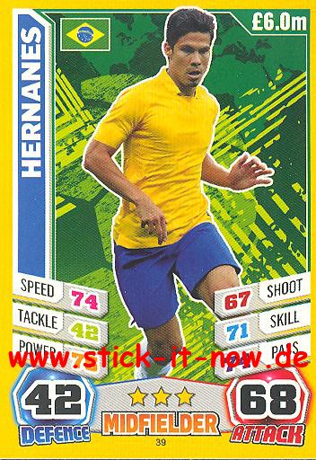 Match Attax "World Stars WM 2014" - HERNANES - Nr. 39
