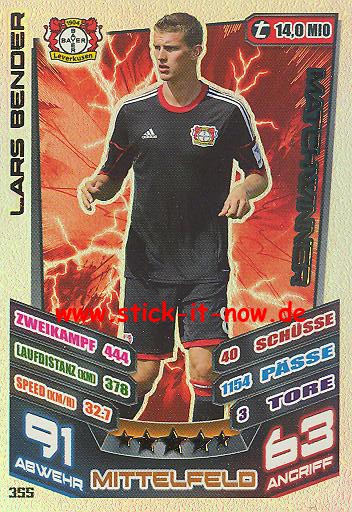 Match Attax 13/14 - Bayer Leverkusen - Lars Bender - Matchwinner - Nr. 355