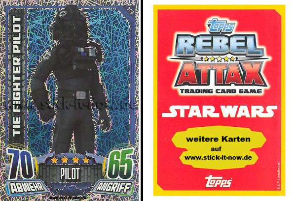 Rebel Attax - Serie 1 (2015) - TIE FIGHTER PILOT - Nr. 166 ( Glitzer-Karte )