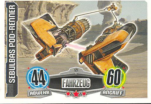 Force Attax - SEBULBAS POD-RENNER - Fahrzeug - Die Republik - Movie Collection