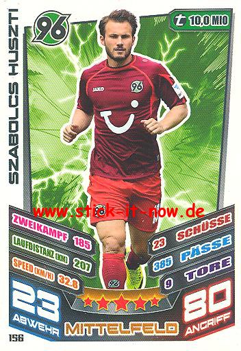 Match Attax 13/14 - Hannover 96 - Szabolcs Huszti - Nr. 156