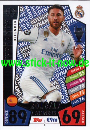 Match Attax Champions League 17/18 - Nr. 6 (Winners 16/17 / Defensiv Dynamo)