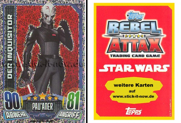 Rebel Attax - Serie 1 (2015) - DER INQUISITOR - Nr. 163 ( Glitzer-Karte )