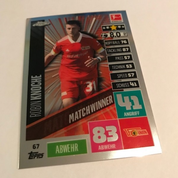 Match Attax BL Chrome 20/21 - Nr. 67 - KNOCHE