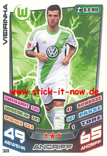 Match Attax 13/14 - VfL Wolfsburg - Vierinha - Nr. 321