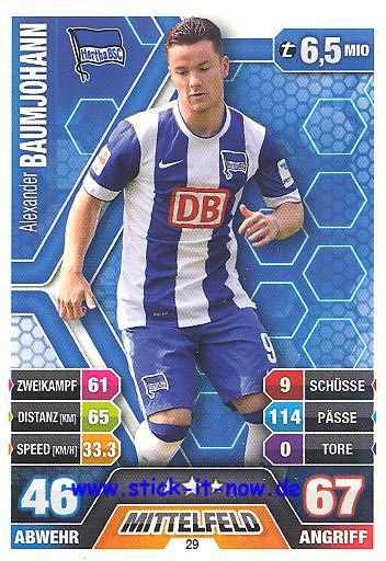 Match Attax 14/15 - Alexander BAUMJOHANN - Hertha BSC - Nr. 29
