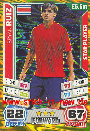 Match Attax "World Stars WM 2014" - BRYAN RUIZ - Star-Player - Nr. 65