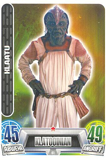 Force Attax Movie Collection - Serie 2 - Klaatu - Nr. 61