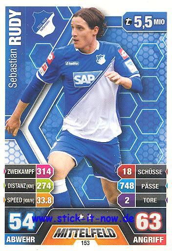 Match Attax 14/15 - Sebastian RUDY - TSG Hoffenheim - Nr. 153