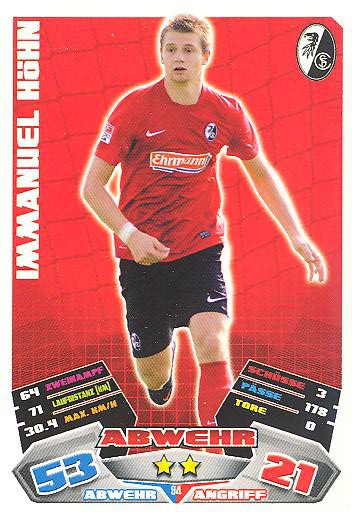 Match Attax 12/13 - Immanuel Höhn - SC Freiburg - Nr. 94