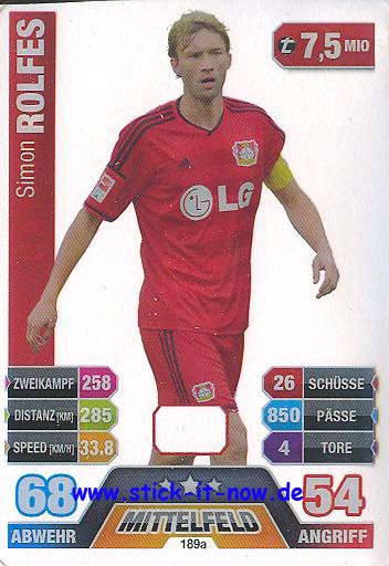 Match Attax 14/15 - Simon ROLFES - Bayer Leverkusen - Nr. 189a (Kapitän)