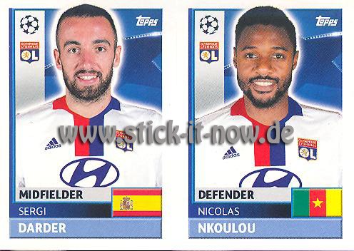 Topps Champions League Sticker 16/17 - Nr. LYO 10 + 11