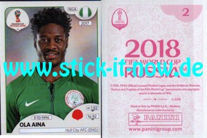 Panini WM 2018 Russland "Sticker" INT/Edition - Nr. 328