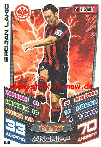 Match Attax 13/14 - Ein. Frankfurt - Srdjan Lakic - Nr. 108