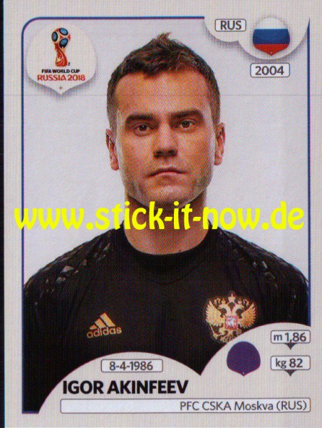 Panini WM 2018 "Sticker" - Igor Akinfeev - Russland