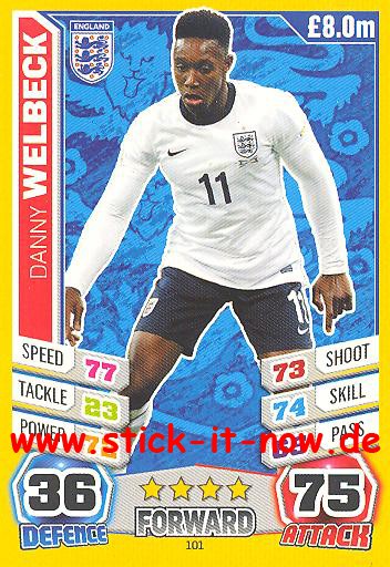 Match Attax "World Stars WM 2014" - DANNY WELBECK - Nr. 101