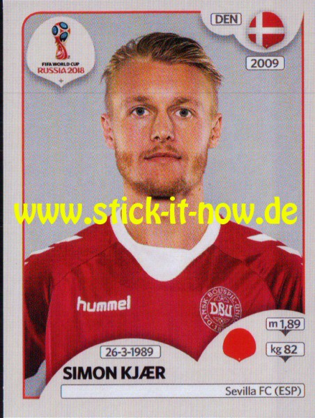 Panini WM 2018 "Sticker" - Simon Kjaer - Dänemark