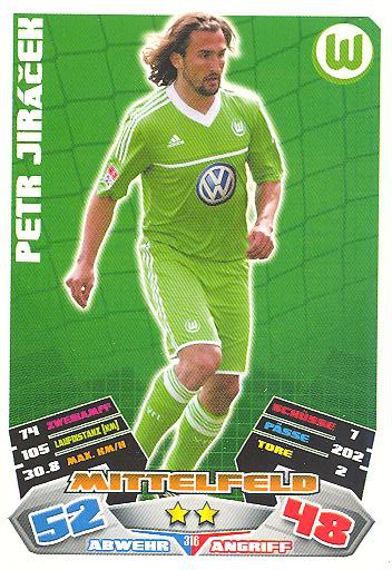 Match Attax 12/13 - Petr Jirácek - VfL Wolfsburg - Nr. 316