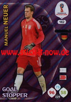 Adrenalyn XL "WM Russia 2018" - Nr. 412 (GOAL STOPPER)