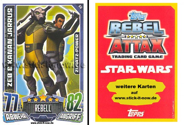 Rebel Attax - Serie 1 (2015) - ZEB & KANAN JARRUS - Nr. 66