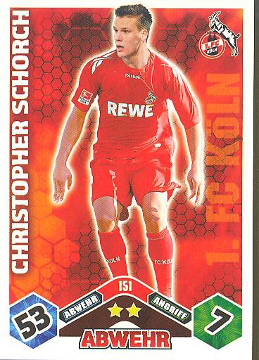 Match Attax 10/11 - CHRISTOPHER SCHORCH - 151