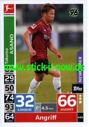 Topps Match Attax Bundesliga 18/19 "Action" - Nr. 449 (Newcomer)